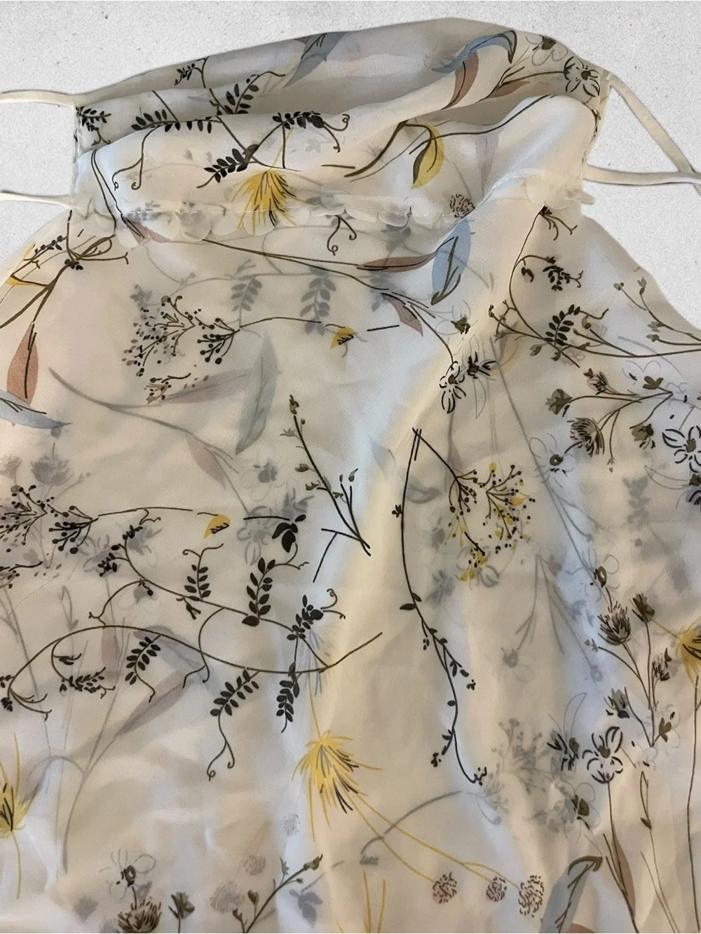Set of 4 Sheer Leaf-Print Face Mask Scarfs